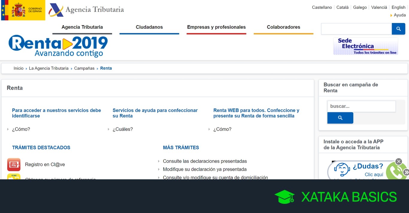Cómo conseguir la declaración de la renta 2019