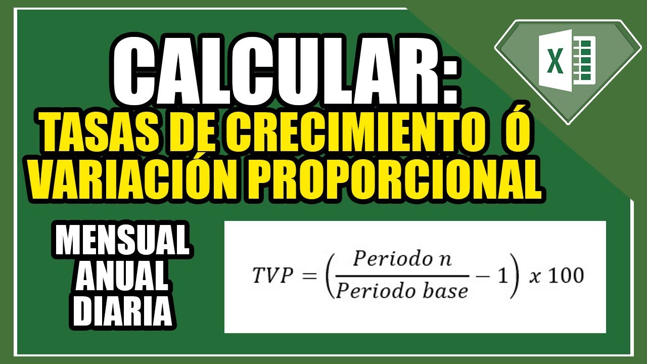 Cómo se calcula la tasa de crecimiento en Excel